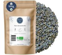 Checarzhn--No1-Fleurs De Lavande Bio Entières - Infusion Nature En Vrac Et Sachets Parfumés - 100% Naturel, Sans Ogm - Agriculture Biologique - Sachet 100 Gr (50 Tasses)