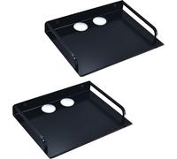 CHECARZHN--NO1-Flottantes Etagères Pour Projecteur/Boîtiers Multimédias/Lecteurs Dvd/Boîtes De Câble/Accessoires De Télévision/Modem, Étagère Murale En Métal (2Pcs, Grand)