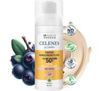 Checarzhn--No1-Fluide Solaire Teinté, Toucher Sec Aux Herbe Spf 50 - Creme Solaire 50 Protection Large Spectre, Toutes Peaux, Creme Solaire Vi Contre La Lumière Bleue, Végan Crème Solaire 50 Ml