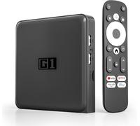CHECARZHN--NO1-G1 Android Tv Box 11.0, Smart Tv Box 4Gb Ram 32Gb Rom Quad Core - A55 Prend En Charge 4K 2.4/5.0Ghz Wifi6 Bt5.0 Av1 10 / 100M Ethernet Hdmi 2.0 H.265 Hd Tv Box, Auxiliaire Vocal Box Tv