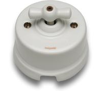CHECARZHN--NO1-Garby - Interrupteur Va & Vient Porcelaine Blanche Manette Porcelaine Blanche 10A-250V - Réf. 30308173