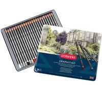 Checarzhn--No1-Graphitint - Set De 24 Crayons Graphite Colorés, Aquarellables, Qualité Professionnelle, 0700803