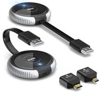 CHECARZHN--NO1-Hdmi Sans Fil, 4K/5G Rallonge Émetteur Et Récepteur Ultra Hd 164Ft/50M, Pr En Charge Multilingue, Lecteur De Streaming Audio Vidéo, Pour Laptop/Pc/Camera Vers Hdtv/Projector/Monitor