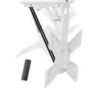 CHECARZHN--NO1-Hl40Mwl Support De Plafond Motorisé Pliable Avec Télécommande Pour Télév ur Et Écran Plat 23-55" Vesa Blanc