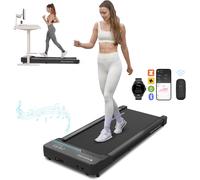 Checarzhn--No1-Home Tapis De Course, Walking Pad, Tapis De Marche Électrique, Sous Le Bureau, 1-6 Km/H, Tapis De Course Compacts, 2,25 Cv, Tapis De Course Portable, Avec Télécommande, Écran Led