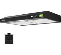CHECARZHN--NO1-Hotte Aspirante 60Cm Classe A+ - 220 M³/H - Hotte Casquette - Évacuation Ou Recyclage - Filtre Au Charbon Inclus - Éclairage Led - Noir - Cbcb6903D