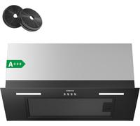 CHECARZHN--NO1-Hotte Aspirante Encastrable 60 Cm Classe A+++ 650 M³/H, Hotte Compacte Encastrée Noir Avec Filtre À Charbon Cb 003, Évacuation & Recyclage