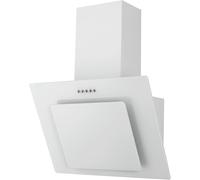 CHECARZHN--NO1-Hotte Aspirante Sans Tête Hotte Aspirante Inclinée 60 Cm Boîtier Métallique Avec Écran En Verre Blanc Fonction D'Évacuation Et De Recyclage De L'Air Ch21060Wbz B 55 - 62 Db