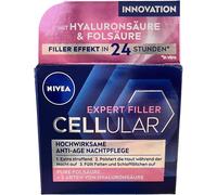 Checarzhn--No1-Hyaluron Cellular Filler Anti-Age Night Cream (50 Ml), Régénérant Soin Du Vi Avec Extrait De Magnolia, Hydratant Anti-Rides Réduit Les Rides Pendant La Nuit