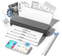 CHECARZHN--NO1-Imprimante Portable A4, A4 Imprimante Bluetooth, Imprimante Compacte Thermique, Imprimante Mobile Prend En Charge Le Papier Thermique 210 X 297Mm, Compatible Avec Android Et Ios
