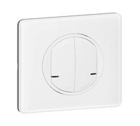 CHECARZHN--NO1-Interrupteur Double Filaire Connecté 2X250W Pour Installation Connectée Céliane With Netatmo (Compatible Toute Charge) - Complet (Support, Enjoliveur Et Plaque) - Finition Blanc - 1991