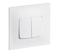 CHECARZHN--NO1-Interrupteur Double Ou Va-Et-Vient Neptune 10A - Commande D'Éclairage Monobloc - Prêt À Installer - Blanc