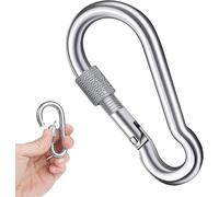 Checarzhn--No1-Karabinerhaken Edelstahl, 1 Stück M6, Schraubkarabiner Mit Mutter, Karabinerhaken Für Schlüsselanhänger, Camping, Hängematte, Hundeleine