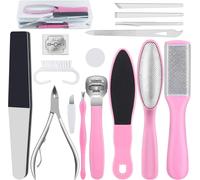 Checarzhn--No1-Kit De Pédicure Professionnels, Lime Pour Pieds Râpe À Pieds Outils De Pédicure En Acier Inoxydable, Pied À Double Face Pour Enlever La Peau Dure Et Morte Et Meilleur Kit De Soins Des
