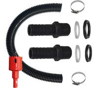 CHECARZHN--NO1-Kit De Raccordement Pour Citerne De Pluie, Tuyau De Raccordement De 50 Cm Et 2 Raccords De Tuyau De 25 Mm Avec Contre-Écrou, Raccord Pour Citerne D'Eau De Pluie, Réservoirs D'Eau, Cite