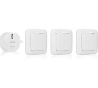 CHECARZHN--NO1-Kit Domotique Interrupteur Sans Fil Plug & Connect - Pour Chambre À Coucher - 3 Interrupteurs Simples Et 1 Module Encastrable - Sh4-99567