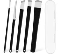 Checarzhn--No1-Kit Pedicure Professionnel¿5 Pcs Scalpel Pedicure,Kit En Acier Inoxydable Pedicure Pour Pied Avec Boîte De Rangement Pour Pédicure, Peau Morte, Callosités, Manucure, Etc.