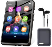 CHECARZHN--NO1-Lecteur Mp3 128Gb Bluetooth 5.3, 2.4"" Plein Écran Tactile Lecteur Mp3 Portable,Haut-Parleurs Haute Définition Intégrés, Radio Fm, Enregistrement, Entrée Ligne, Son Hifi, Jusqu'À 512Gb,
