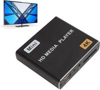 CHECARZHN--NO1-Lecteur Multimédia Hdmi, Mini Lecteur Multimédia Hd 4K Avec Télécommande, Lecteur Mp4 Numérique Pour Disque Dur/Lecteur Us/Carte Tf/H.265 Mp4 Ppt Mkv Avi (Pr Ue)