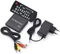 CHECARZHN--NO1-Lecteur Multimédia, Lecteur Multimédia Full Hd 1080P Pr En Charge Du Boîtier De Lecteur Multimédia Vidéo Numérique Hdmi Usb Mmc Rmvb Mp3 Avi Mkv (Pr Ue)