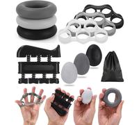 Checarzhn--No1-Lot De 10 Hand Grip Musculation Avant Bras,Musculation Main,Balle Reeducation Main En Silice,Améliore La Flexibilité Et La Force Des Doigts Pour Le Jeu, La Guitare, L'escalade, Le Fitn