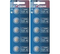 CHECARZHN--NO1-Lot De 10 Piles Bouton Cr1616 Au Lithium - 3 V - 45 Mah - Durables Et Sans Fuite - Idéales Pour Les Appareils Électroniques, Les Cartes Mères D'Ordinateur, Les Télécommandes