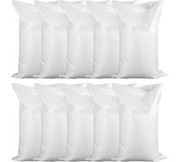 CHECARZHN--NO1-Lot De 10 Sacs À Gravats, Résistant Sacs En Tissu Pp, 65 X 108 Cm, Réutilisable, 50Kg, Pour Sable, Gravier, Terre, Feuilles, Cereals (Blanc)
