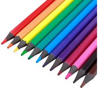 Checarzhn--No1-Lot De 12 Crayons De Couleur Métalliques À Colorier En Bois Noir Pour Enfants Avec Poignée Ergonomique Crayons Artistiques Incassables Pour Le Dessin Et Le Bricolage Des Enfants, Début