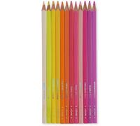Checarzhn--No1-Lot De 12 Crayons De Couleur, Mina Douce Et Résistante, Excellente Température, Étui Inclus, 0,6 X 15,2 Cm, Sunset Palette