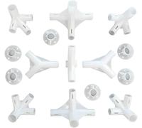 CHECARZHN--NO1-Lot De 15 Connecteurs De Tente En Plastique Pour Auvent De Tonnelle De 3 X 6 M, Pieds De Connecteur Central De 25/19 Mm, Outil De Camping En Plein Air