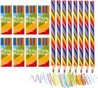 Checarzhn--No1-Lot De 16 Crayons De Couleur Arc-En-Ciel Avec Gomme Arc-En-Ciel, Crayons À Dessin Arc-En-Ciel 4 En 1 Pour L'école, Crayons À Changer, Crayons De Couleur Arc-En-Ciel En Bois Pour Dessin