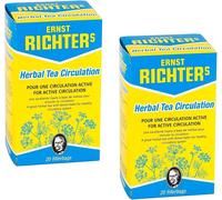 Checarzhn--No1-Lot De 2 Boîtes Ernst Richter Tisane Circulation 100% À Base De Plantes Naturelles Pour Une Circulation Active 2 X 20 Sachets Filtres De 2g Circulation (Lot De 2)
