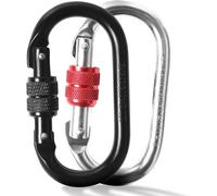 Checarzhn--No1-Lot De 2 Mousquetons 25 Kn En Forme De O En Acier Inoxydable Avec Vis - Fermeture Antirouille - Pour Yoga, Hamac, Escalade, Sac À Dos, Laisse Pour Chien, Camping, Balançoire