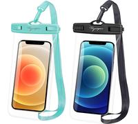 Checarzhn--No1-Lot De 2 Pochettes Universelles Étanches Pour Téléphone Compatibles Avec Iphone 15 Pro /14/13/12/11/Xr/X/Se/8/7, Galaxy S22/S21 Google Jusqu'à 7"", Ipx8 Dry Bag Vacation Essentials