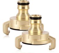 CHECARZHN--NO1-Lot De 2 Raccords Rapides En Laiton Pour Tuyau D'Arro - Raccord Rapide De 1/2" - Pour Tuyau D'Arro - Compatible Avec Gardena Geka