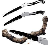 CHECARZHN--NO1-Lot De 2 Scies À Élaguer Pliables Avec Fermeture De Sécurité, Scie À Main Pliable, Scie À Élaguer Multifonction Pour Jardin, Bois (210 Mm, 300 Mm)