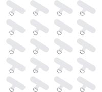 Checarzhn--No1-Lot De 20 Patchs De Sécurité Universels Pour Téléphone Portable Avec Anneau En Métal - Pour Sécur R Les Téléphones Portables - Pour Toutes Les Coques Standard - Blanc, 20er-Pack Handy-