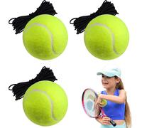 Checarzhn--No1-Lot De 3 Balles De Tennis Avec Cordon, Balle De Tennis Avec Cordon, Balle À Twistball, Entraînement De Tennis, Balle Rebondissante, Balle Avec Cordon, Convient Pour L'entraînement De T
