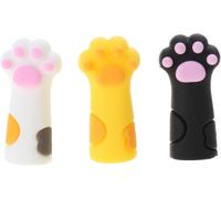 Checarzhn--No1-Lot De 3 Crayons En Silicone De Dessin Animé - Anti-Mastication - Pour Enfants Et Étudiants - Avec Clip Sur Le Dessus - Clip Sur Le Dessus - Crayon De Bureau Et Stylo Et Trombone
