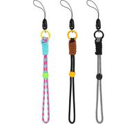 Checarzhn--No1-Lot De 3 Dragonnes De Poignet Réglables En Nylon - Couleurs Mélangées Pour Appareils Photo, Clés Usb, Porte-Clés, Étiquette D'identité, Portefeuille - 25,9 Cm