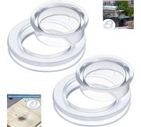 CHECARZHN--NO1-Lot De 3 Ensembles D'Anneaux Et De Capuchons Pour Parasol De Table De Terrasse, Ensemble De Bouchons Et Capuchons Pour Anneau De Trou Plus Épais Pour Parasol De Taille Standard (Transp