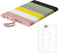 Checarzhn--No1-Lot De 30 Serre-Câbles En Silicone Refermables Et Étiquettes De Câbles En Nylon, Réutilisables - Organisateur De Câbles Pour Câbles De Charge, Câbles D'écouteurs, Bureau, Bureau (Multi