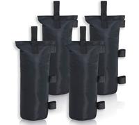 CHECARZHN--NO1-Lot De 4 Sacs De Poids De Sable Pour Tonnelle Avec Pot Pour Auvent Pliable Portable (Grand, Noir, Jusqu'À 31 Kg Au Total)