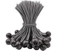 Checarzhn--No1-Lot De 50 Élastiques Pour Bâche - 15,2 Cm - Avec Boules - Petits Cordons Élastiques Très Résistants - Courts Élastiques - Attaches - Sangles Élastiques Réglables (Noir)