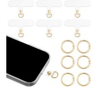 Checarzhn--No1-Lot De 6 Supports Universels Pour Chaîne De Téléphone Portable, En Plastique Souple De Qualité Supérieure Avec Anneaux À Ressort En Métal, Ultra Fins Et Durables Pour Smartphones, Comm