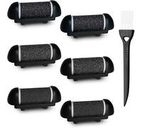 Checarzhn--No1-Lot De 6 Têtes De Recharge De Rouleau De Rechange, Kit De Pédicure De Qualité Supérieure, Rouleaux De Rechange Compatibles Avec Ratukall/Scholl/Essy/Pedi, Avec 3 Types De Rouleaux De R