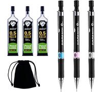 Checarzhn--No1-Lot De 7 Porte-Mines Automatiques De 0,5 Mm Avec Pochette En Velours Noir Pour Art, Dessin, Écriture, Croquis, Charpentier