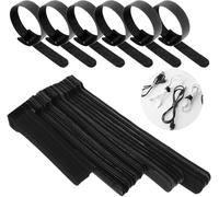 CHECARZHN--NO1-Lot De 70 Attaches De Câble Réutilisables En Nylon Avec Bandes Auto-Agrippantes De 10,2 Cm, 15,2 Cm, 17,2 Cm, 17,2 Cm, 20,3 Cm, Organ ur De Câbles Pour Gestion Des Fils De Bureau