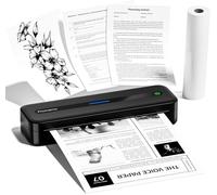 CHECARZHN--NO1-M832 Imprimante Portable, Imprimante Thermique A4 Compatible Avec Les Smartphones Via Bluetooth, Windows Et Macos Via Un Câble Usb, Imprimante Sans Encre Pour Voyage, Sociétés, Maison,