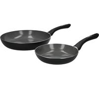 Checarzhn--No1-Masterclass Can-To-Pan Ceramic Eco Frying Pan Set With Ptfe, Pfoa And Bpa Free Non Stick, Made From 70 % Recycled Aluminium, 20 Cm / 28 Cm 2-Piece Set,Black